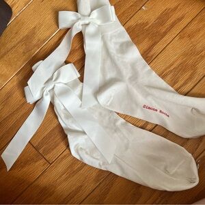 Simone Rocha Off-White Bow Socks